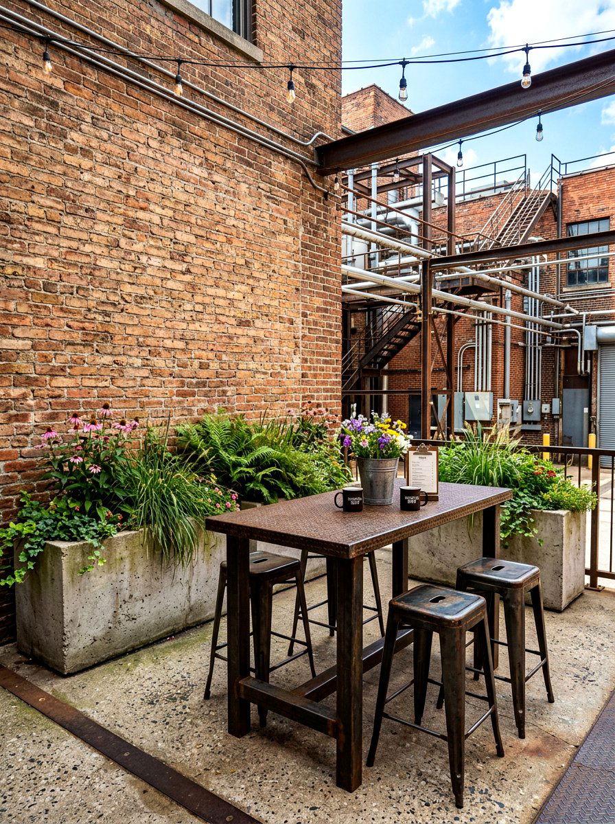 Industrial Outdoor Space - 30 patio dining ideas