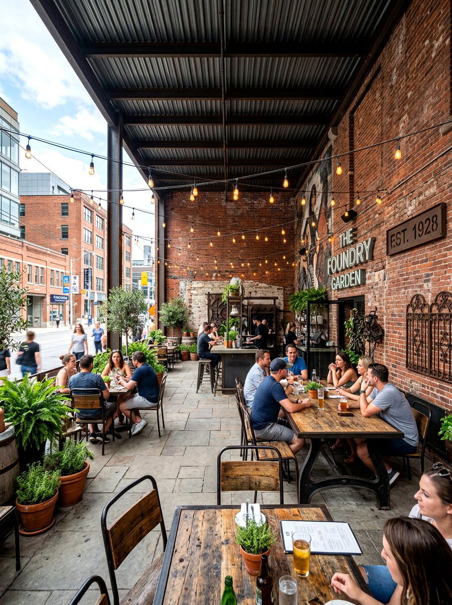 Industrial Patio Decor - 30 covered patio lounge ideas