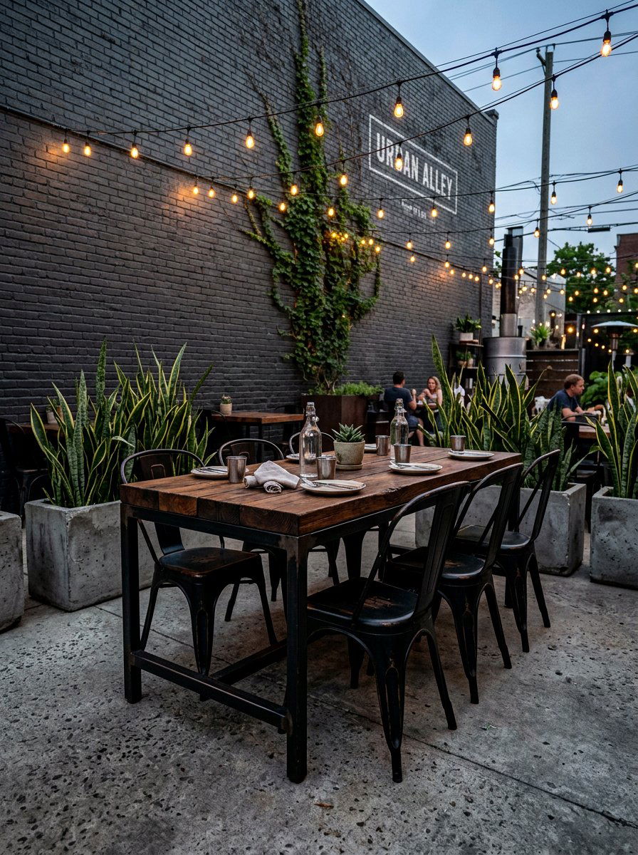 Industrial Patio Set - 30 patio brunch setup ideas