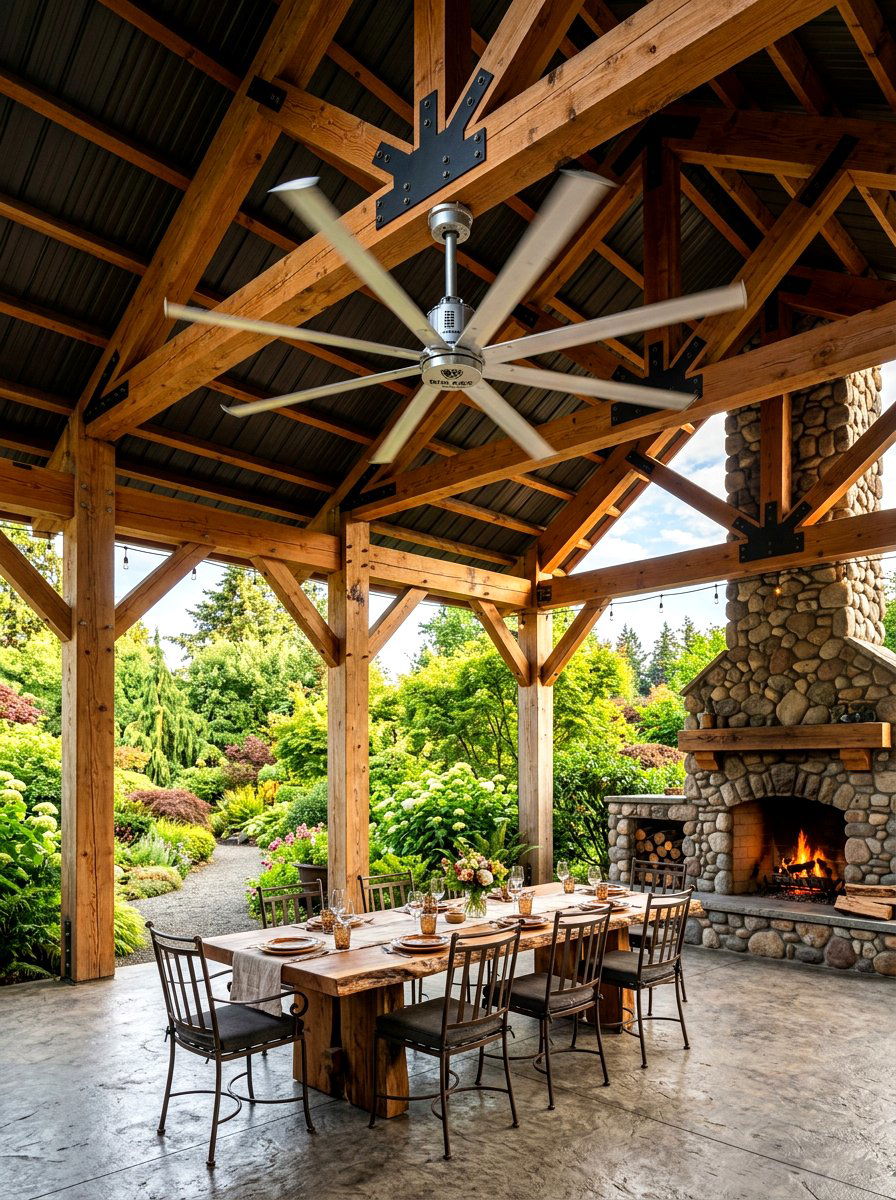 Industrial Pavilion Fan - 30 pavilion ceiling fan ideas