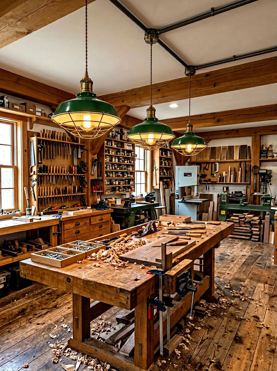 Industrial Pendant Lighting - 30 workshop lighting ideas