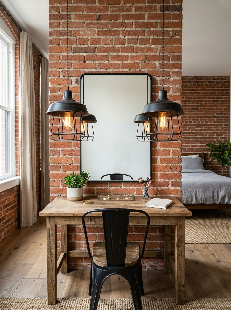 Industrial Pendant Lights - 30 vanity mirror lighting ideas