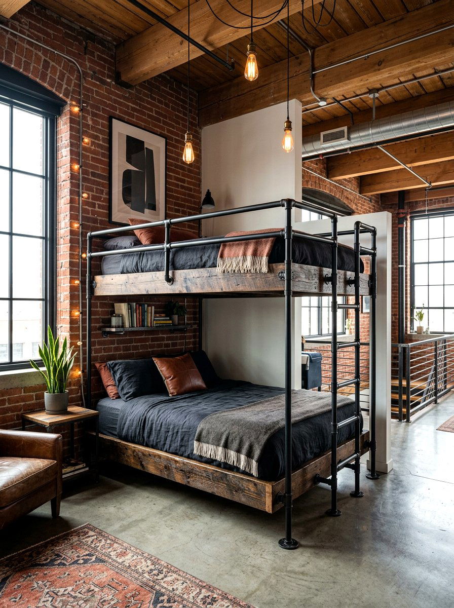 Industrial Pipe Bunk Bed - 30 bunk bed ideas