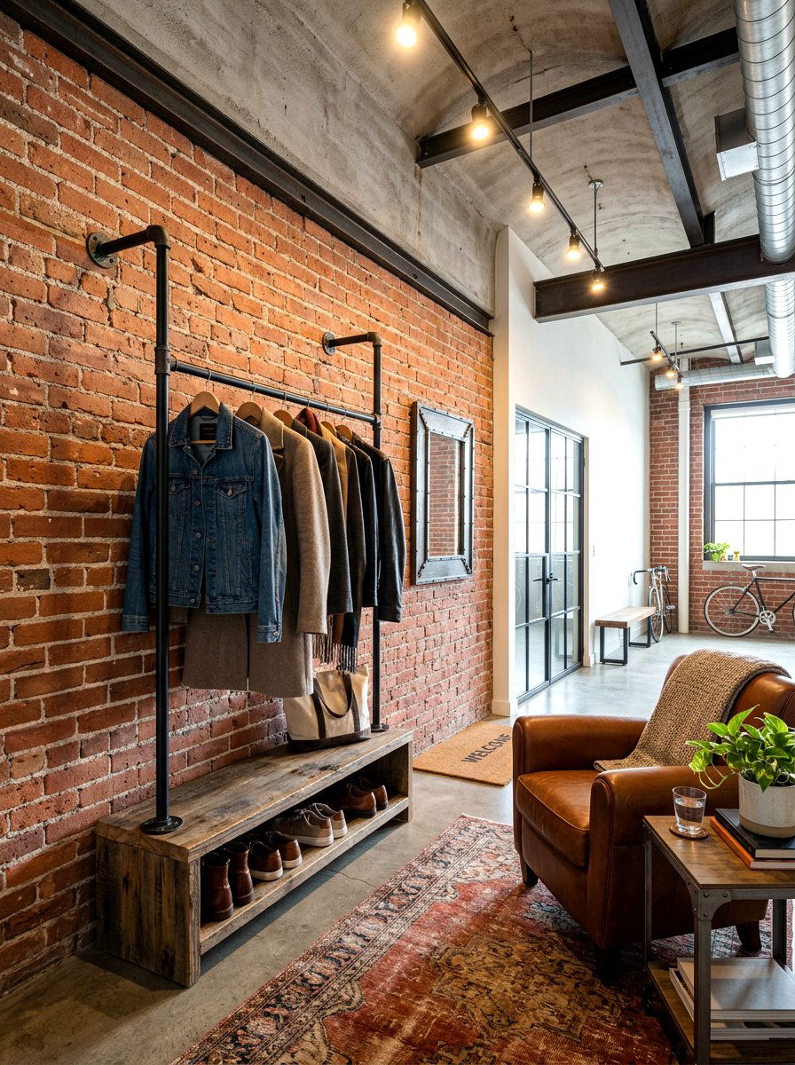 Industrial Pipe Clothes Rack - 30 coat rack ideas
