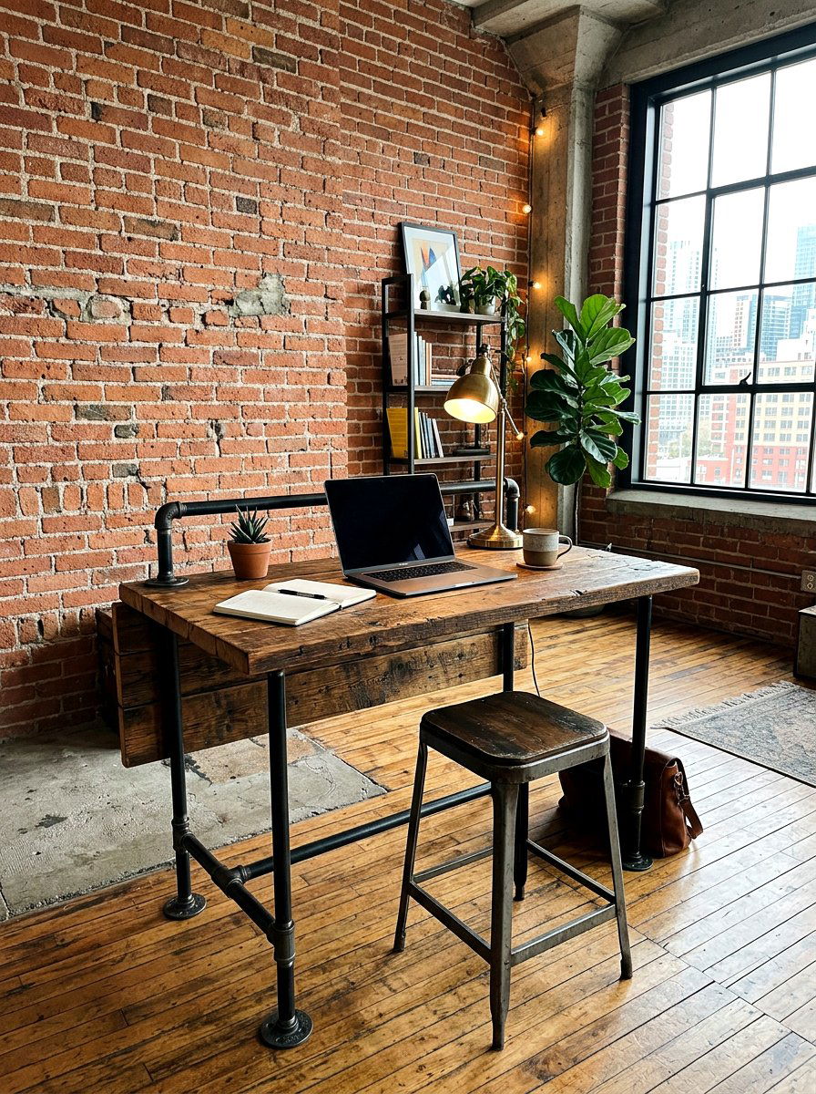 Industrial Pipe Folding Desk - 30 fold down desk apartment ideas
