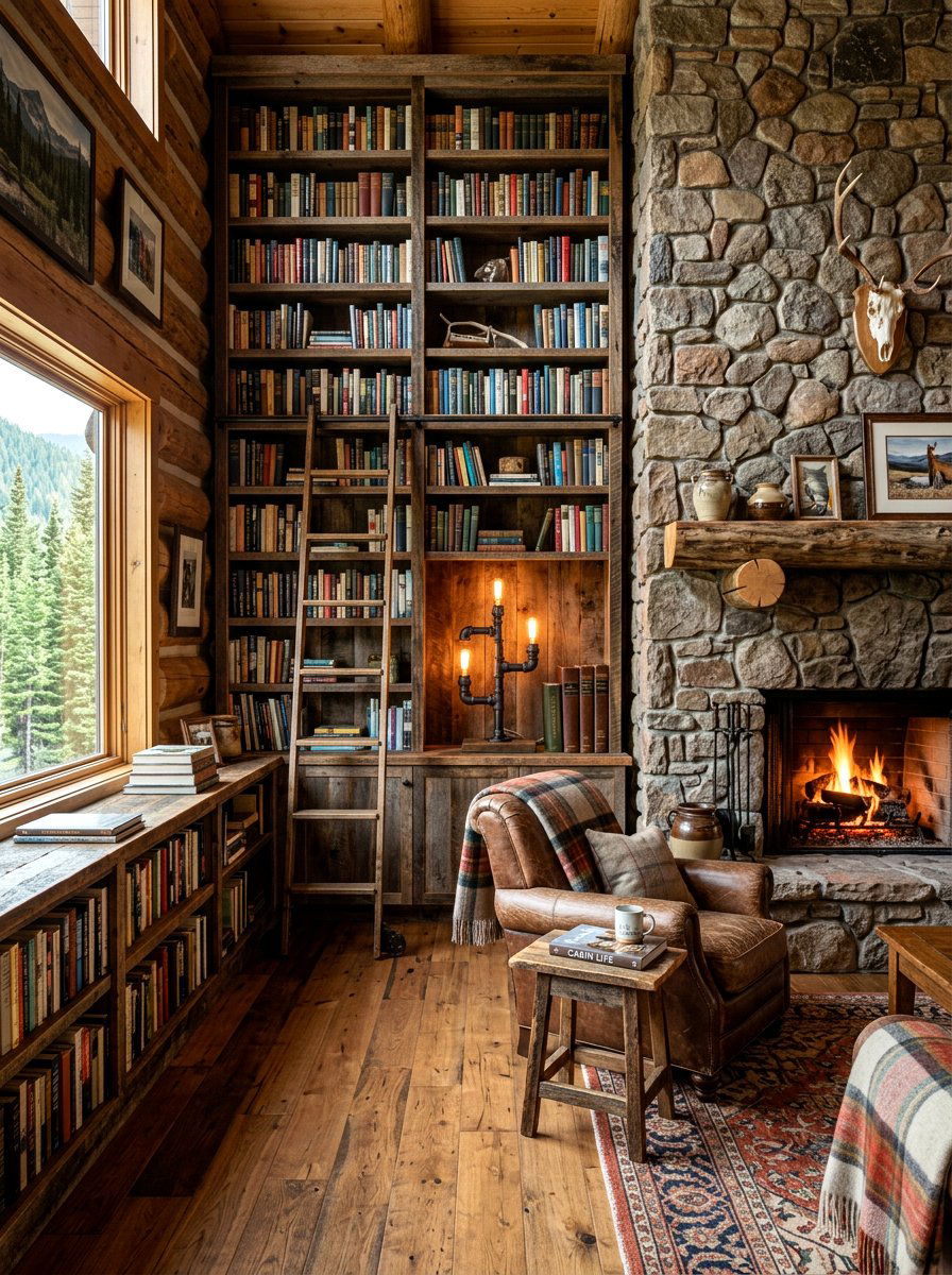 Industrial Pipe Lamp - 30 bookshelf lighting ideas