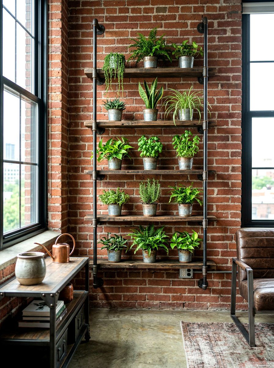 Industrial Pipe Wall Planter - 30 wall planter ideas