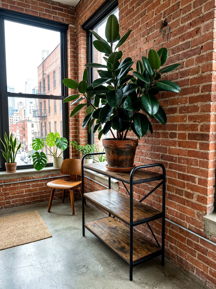Industrial Plant Stand - 30 plant corner styling ideas