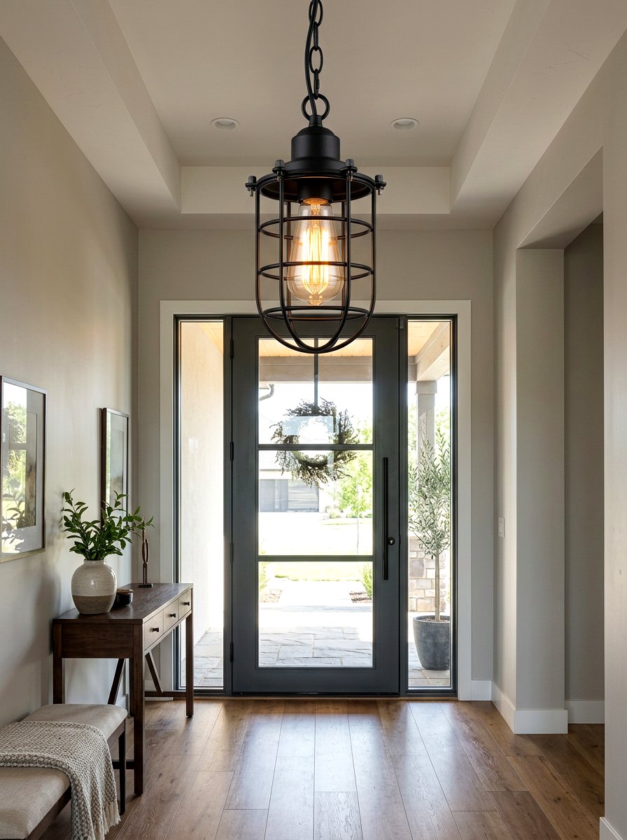 Industrial Porch Light - 30 front stoop styling ideas