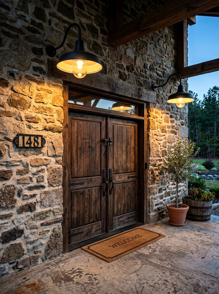 Industrial Porch Lighting - 30 porch entry ideas