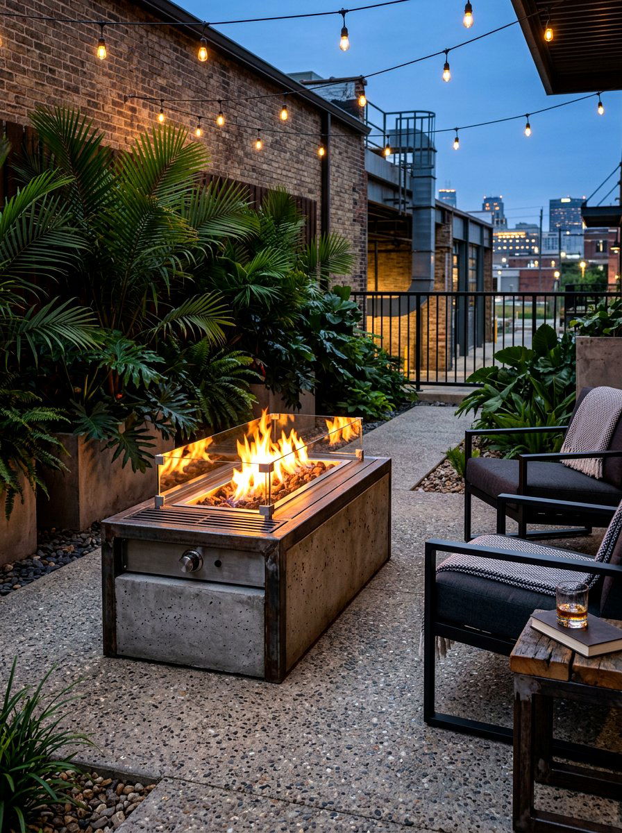 Industrial Propane Fire Pit - 30 modern fire pit ideas