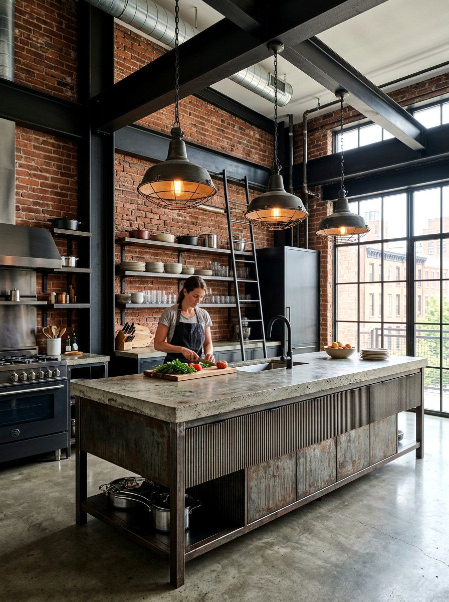 Industrial Reeded Kitchen Island Metal - 30 reeded kitchen island ideas
