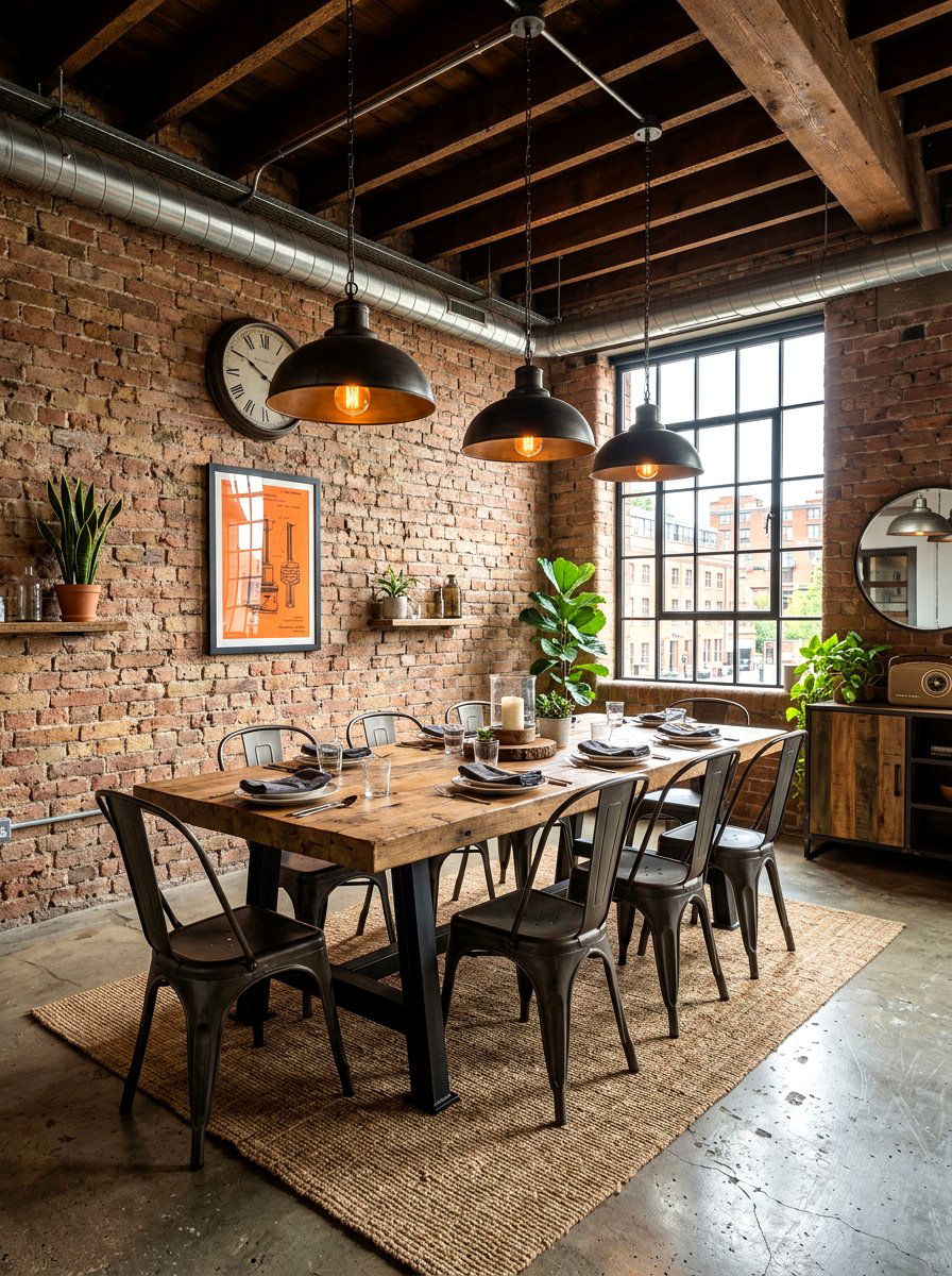 Industrial Retro Dining Room - 30 retro dining room ideas