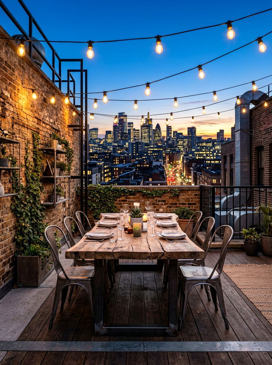 Industrial Rooftop - 30 terrace dining ideas