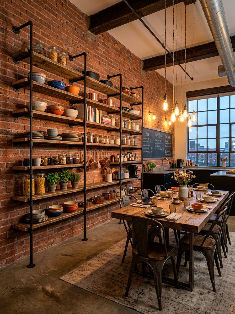 Industrial Room With Open Shelving - 30 micro living ideas