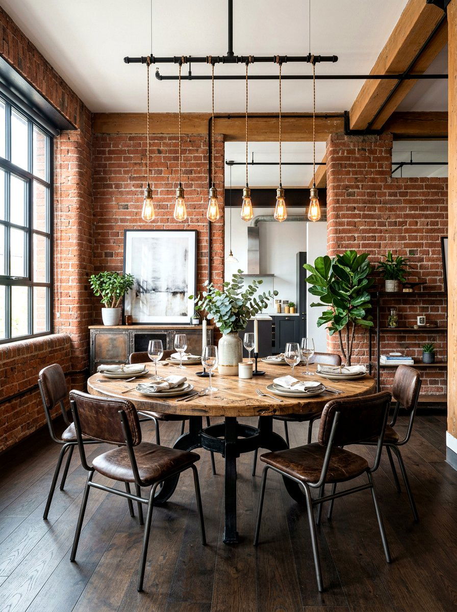 Industrial Round Dining Room - 30 round dining room ideas
