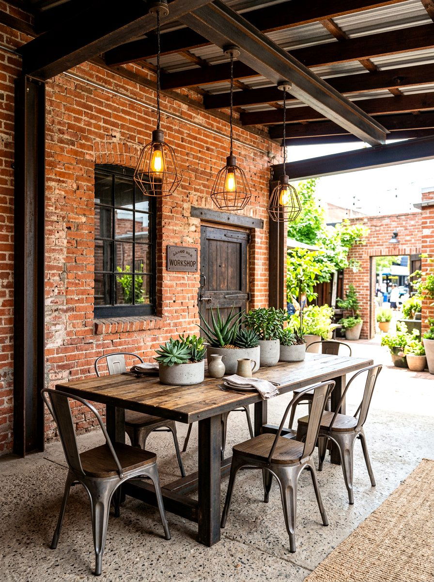 Industrial Side Porch - 30 side porch ideas