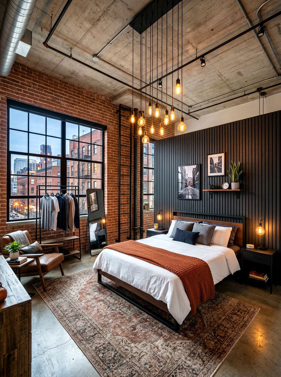 Industrial Slat Wall Panel - 30 slat wall headboard ideas