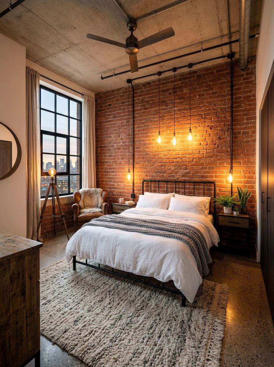 Industrial Soft Bedroom - 30 serene bedroom ideas