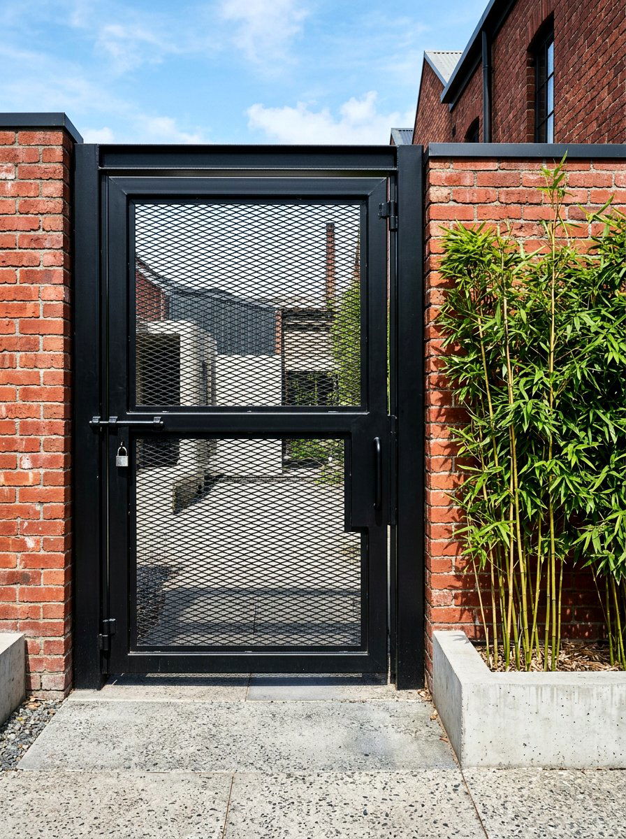 Industrial Steel Gate - 30 garden gate entrance ideas