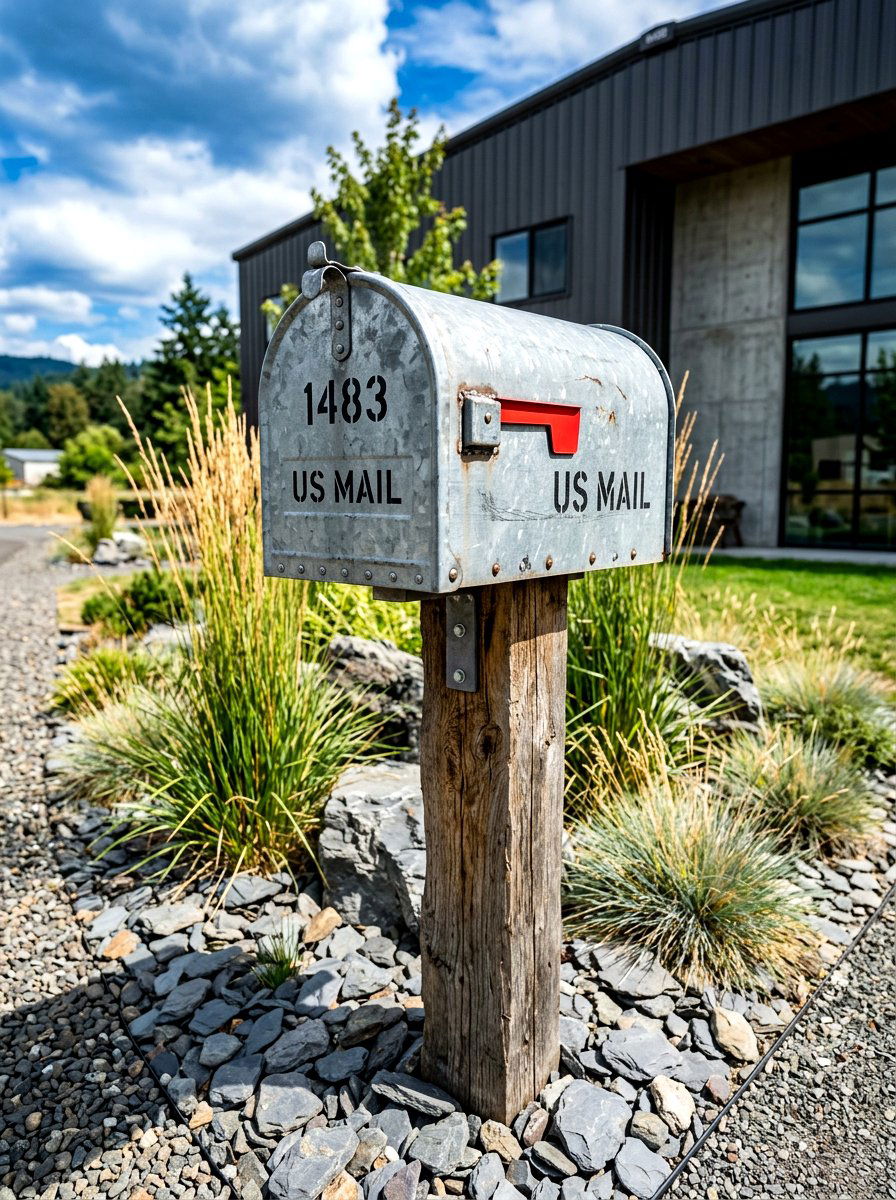 Industrial Steel Mailbox - 30 statement mailbox ideas aesthetic