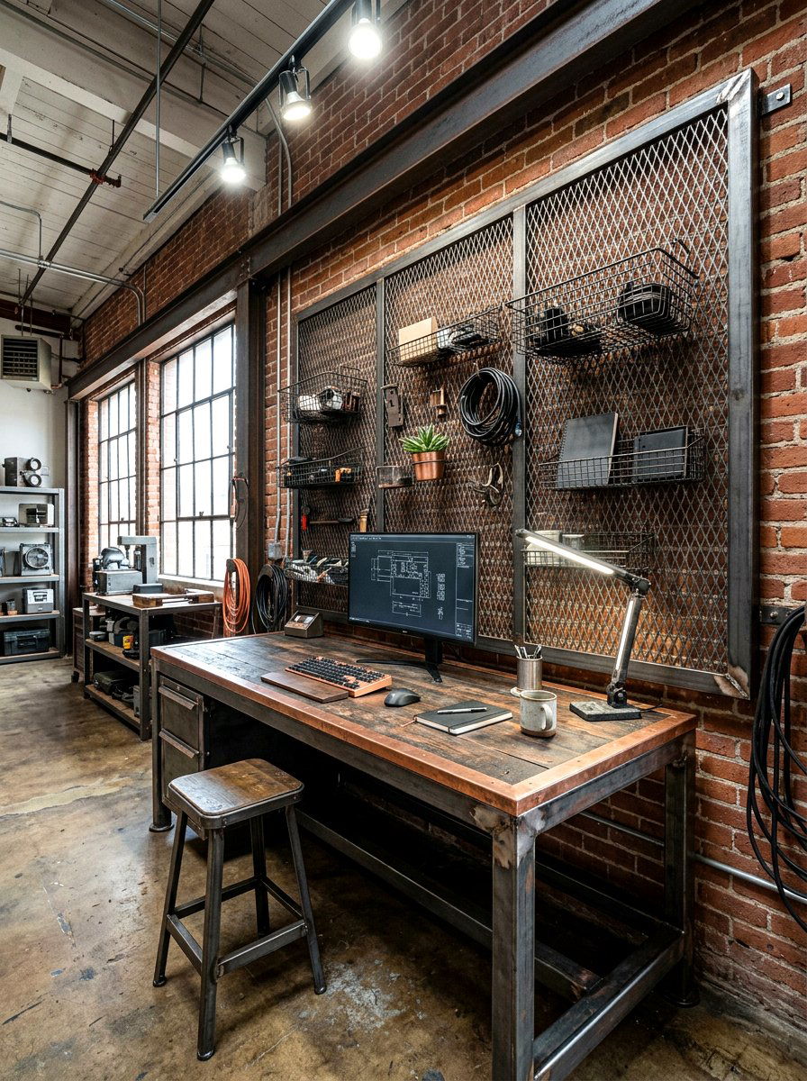 Industrial Steel Mesh - 30 office pinboard ideas