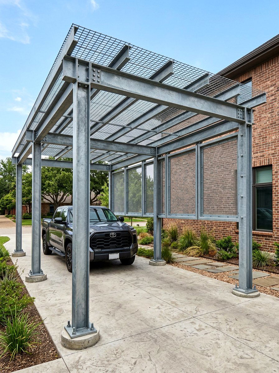 Industrial Steel Pergola Carport - 30 pergola carport ideas