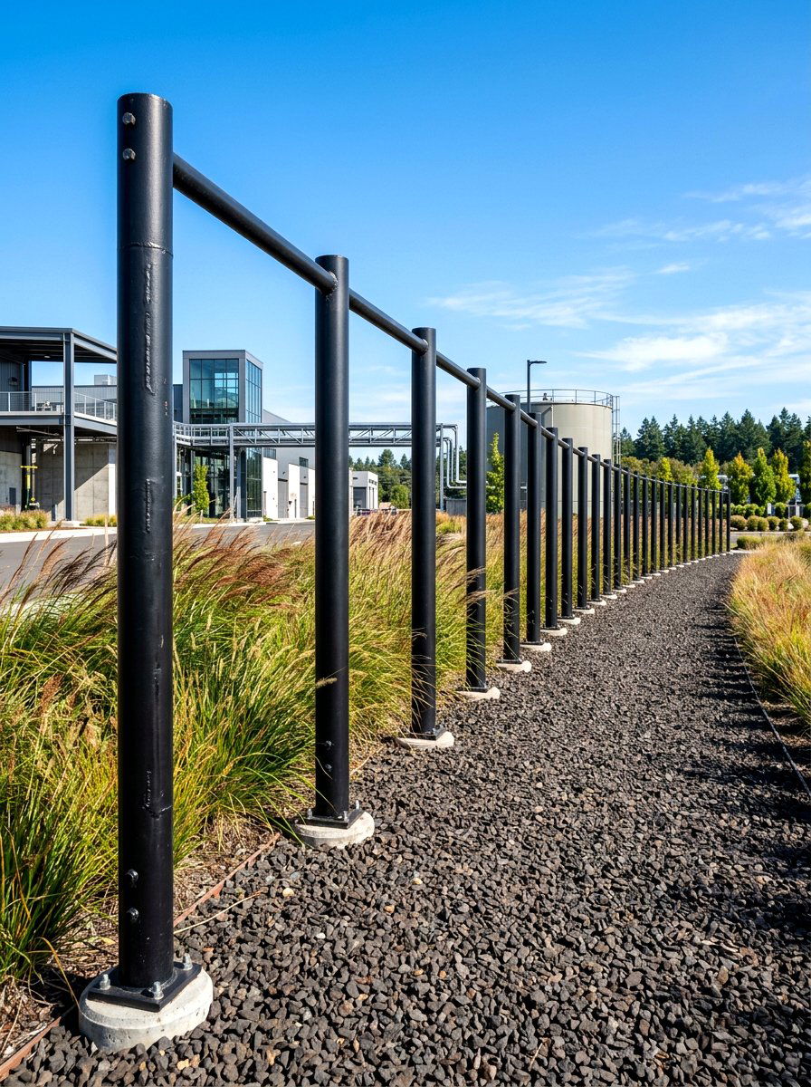 Industrial Steel Pipe Border - 30 flower bed border ideas