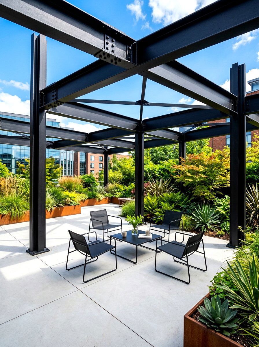 Industrial Steel Structure - 30 patio cover ideas