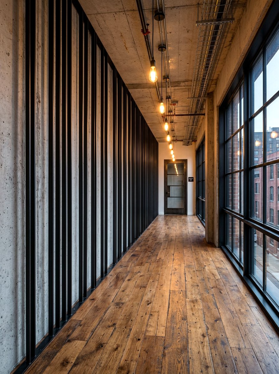 Industrial Striped Hallway Style - 30 striped hallway ideas