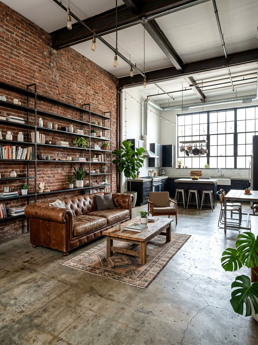 Industrial Studio Loft - 30 tiny apartment aesthetic ideas