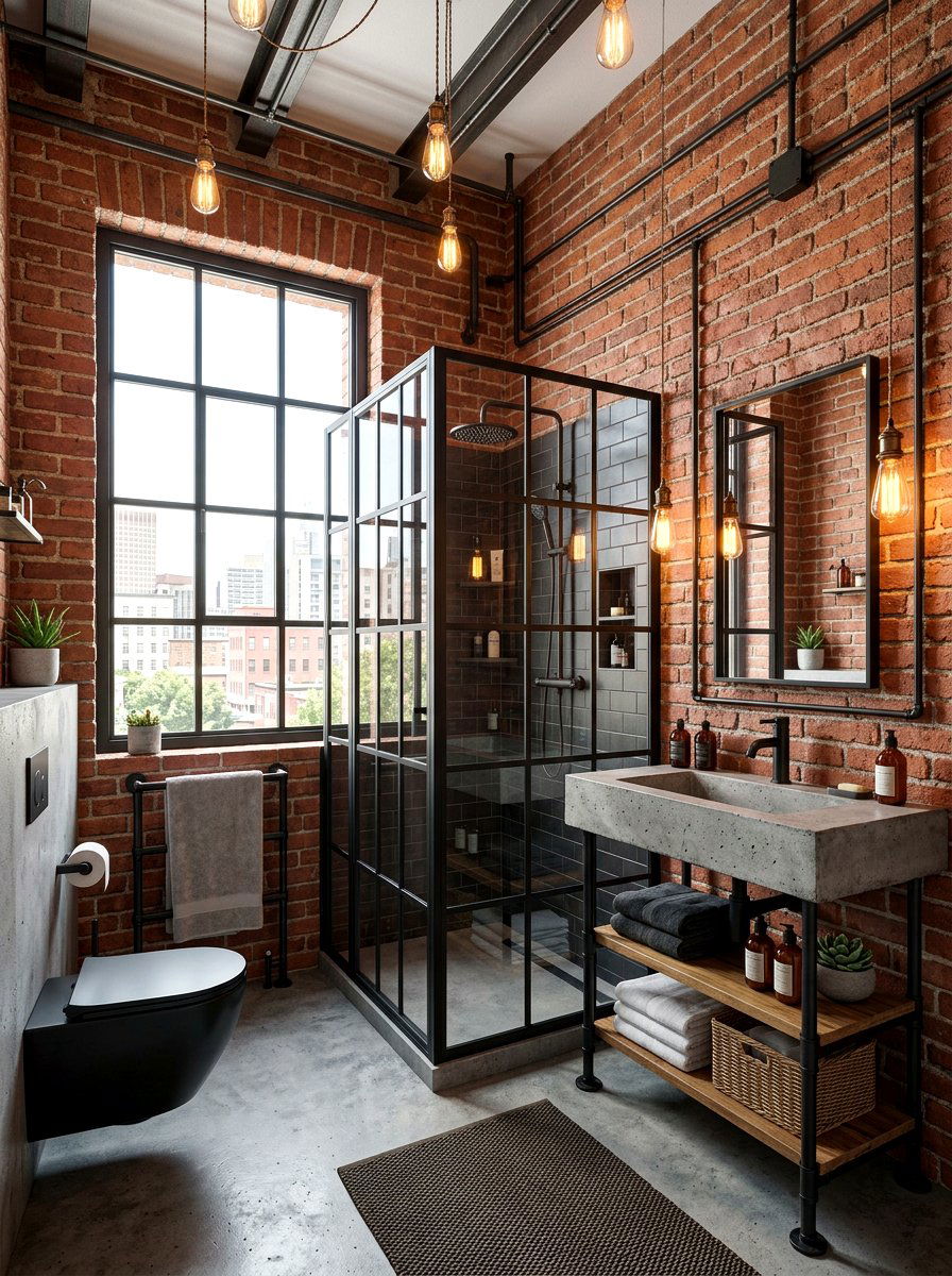 Industrial Style Bathroom - 30 Pinterest bathroom ideas