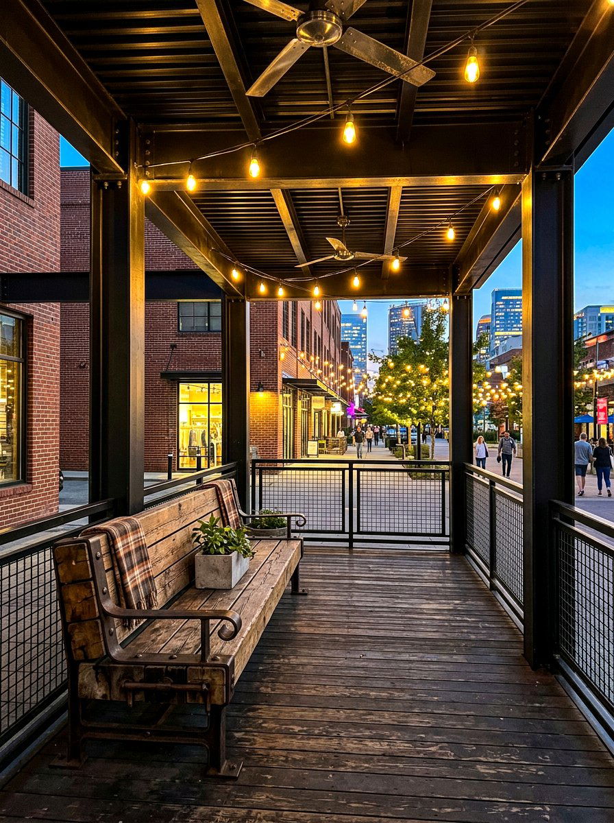 Industrial Style Covered Porch - 30 covered front porch ideas