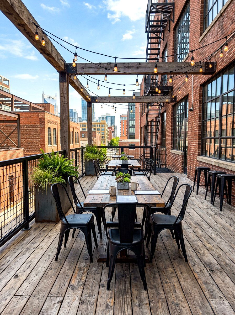 Industrial Style Deck - 30 deck decorating ideas
