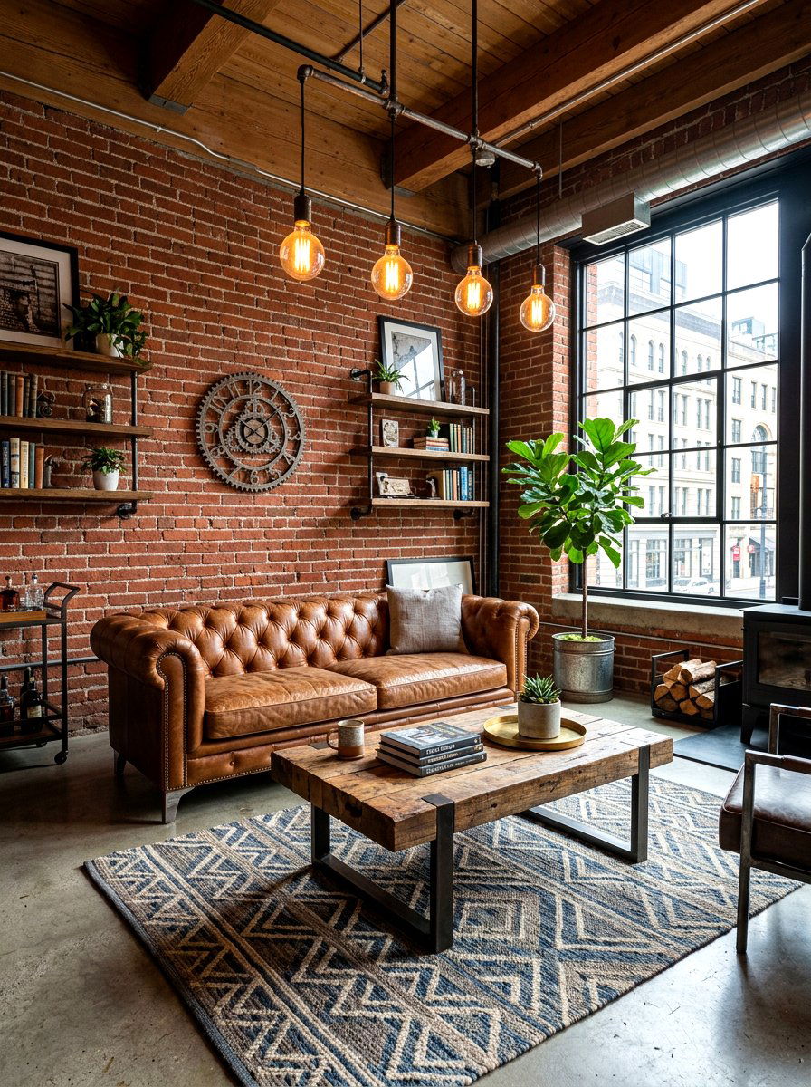 Industrial Style Decor - 30 first apartment living room ideas