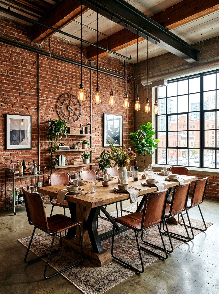 Industrial Style Dining Space - 30 supper club home ideas