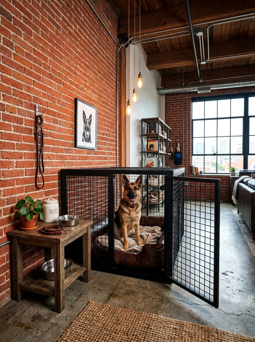Industrial Style Dog Room - 30 dog room ideas
