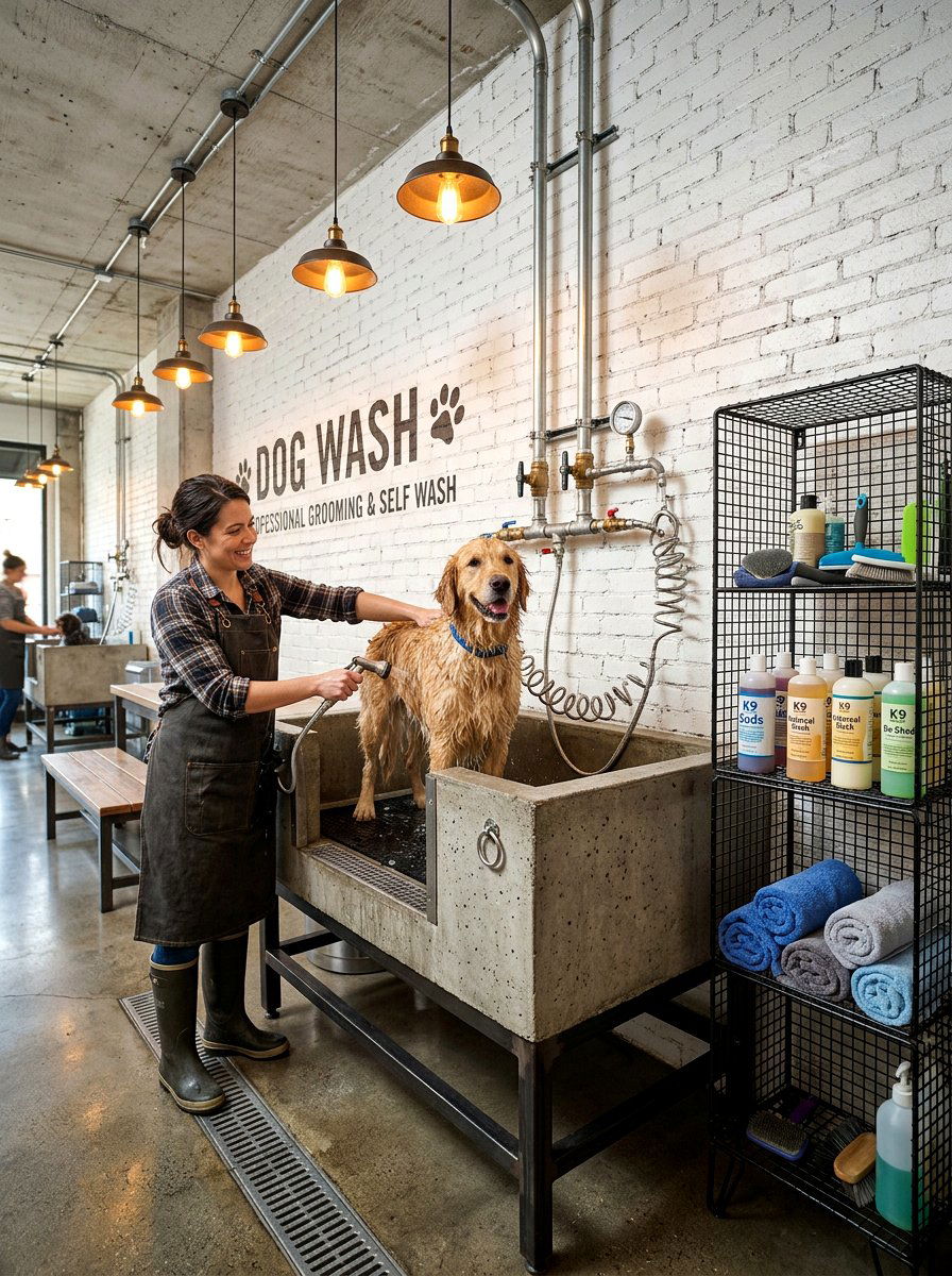 Industrial Style Dog Wash - 30 dog wash station ideas luxury