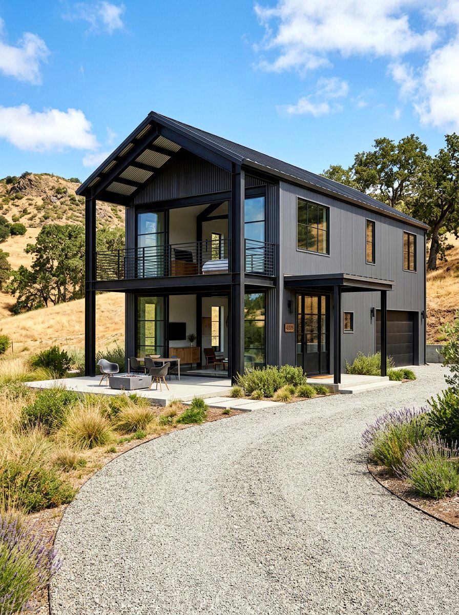 Industrial Style Farmhouse - 30 farmhouse exterior ideas