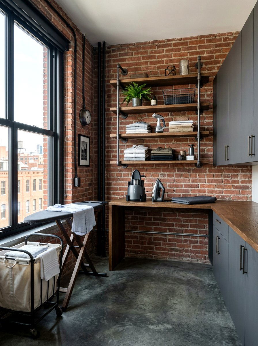 Industrial Style Ironing - 30 ironing station ideas