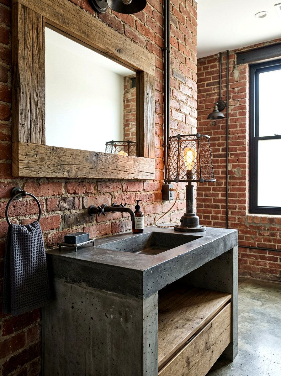 Industrial Style Lamp - 30 mini lamp bathroom counter ideas