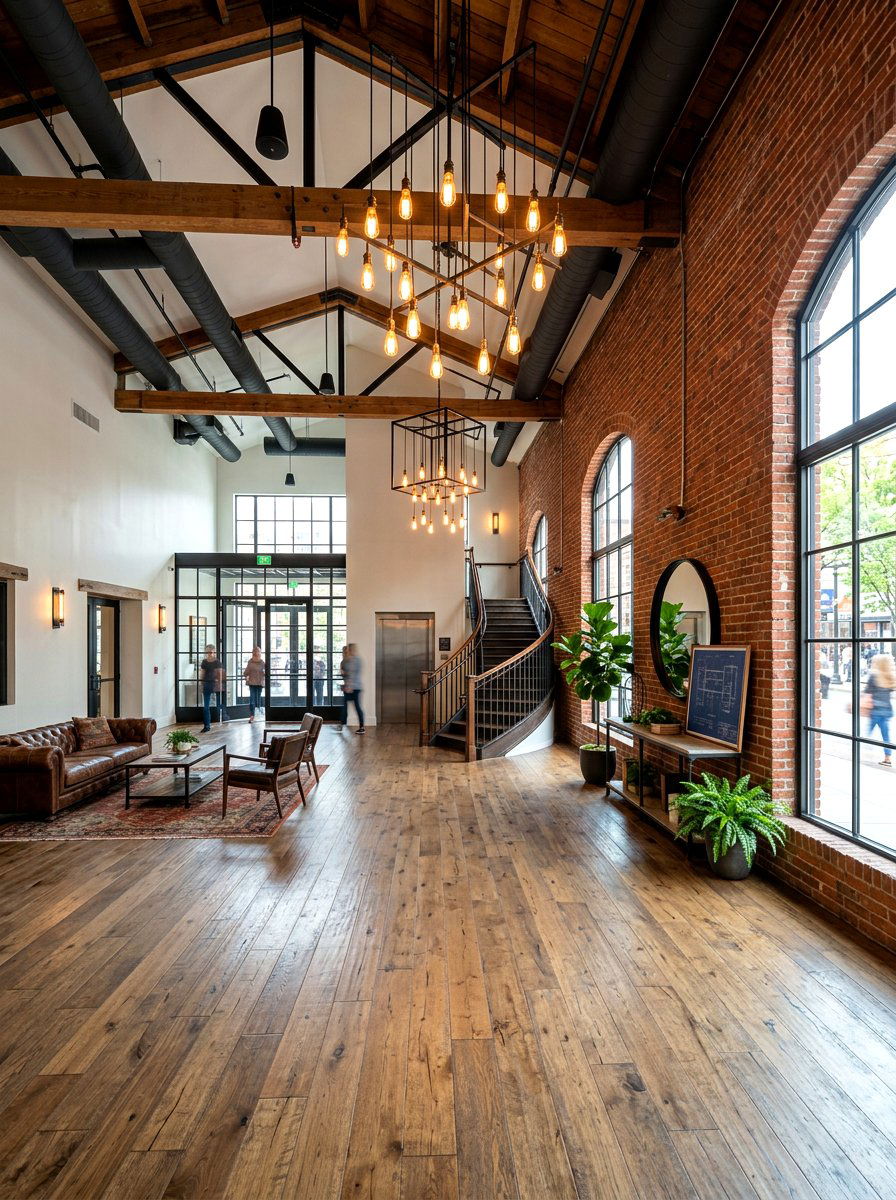Industrial Style Lighting - 30 two story foyer ideas