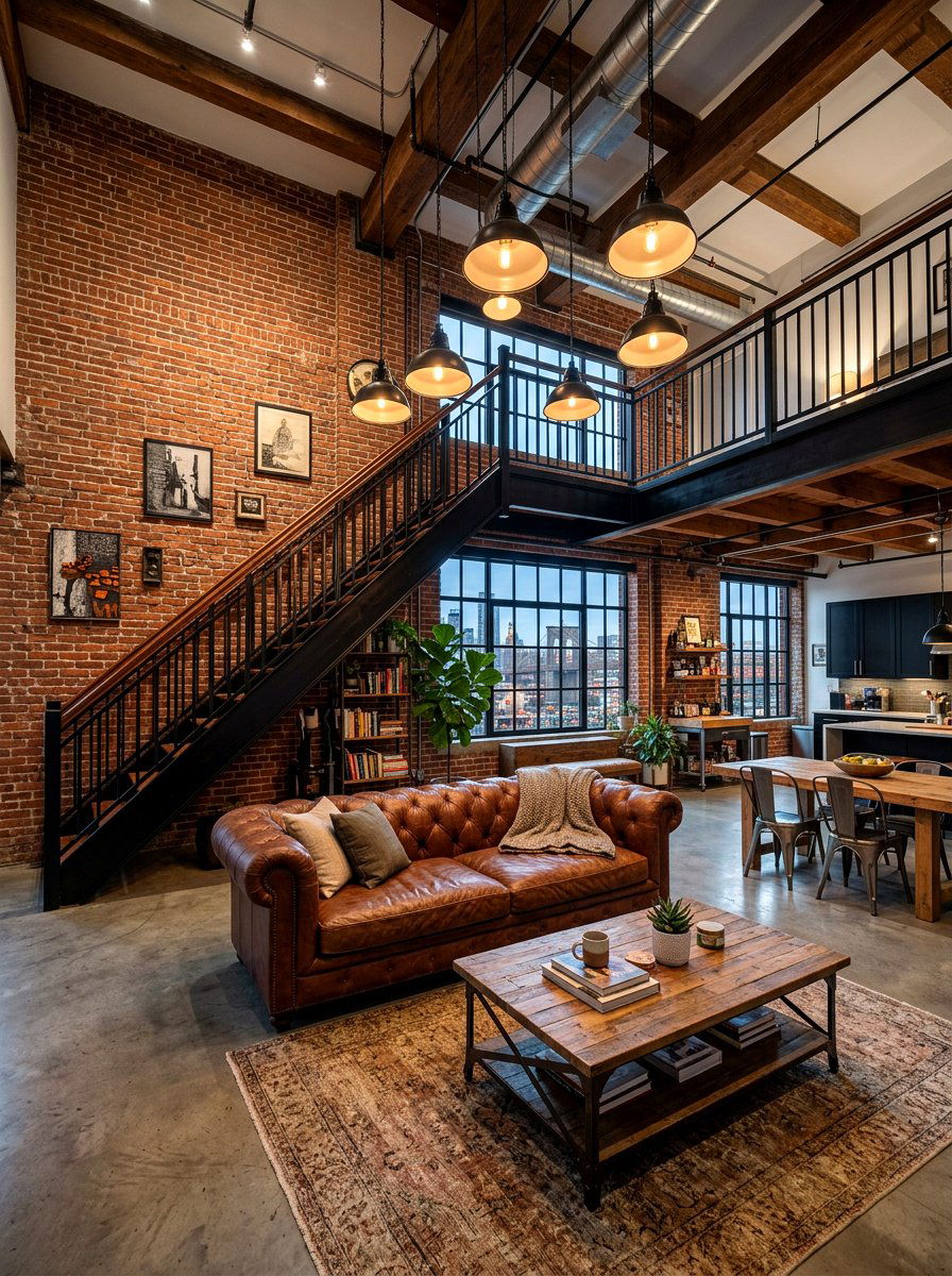 Industrial Style Loft - 30 upstairs loft ideas