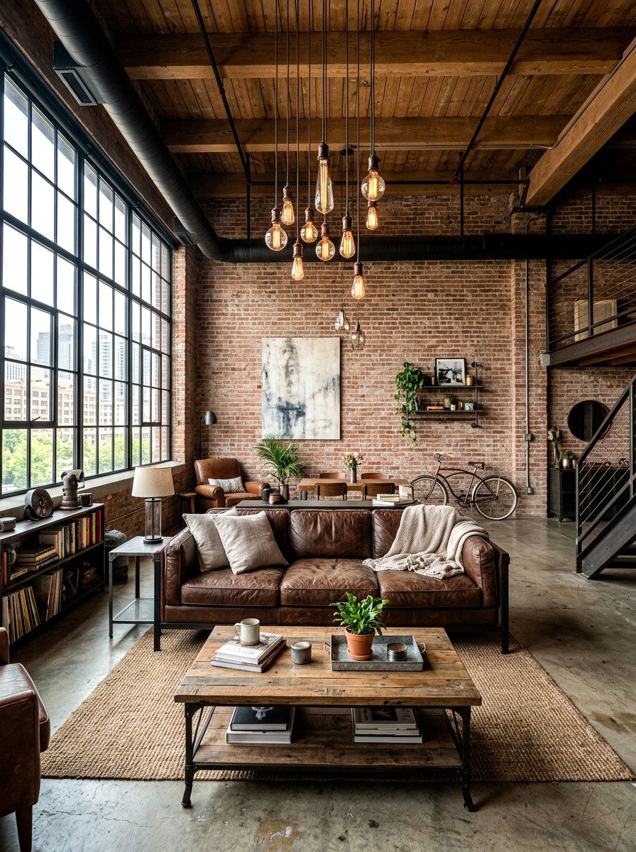 Industrial Style Loft - 30 first apartment ideas
