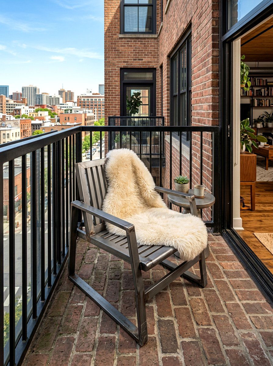 Industrial Style Metal Chair - 30 balcony lounge chair ideas