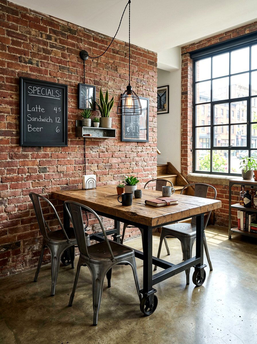 Industrial Style Nook - 30 breakfast nook ideas