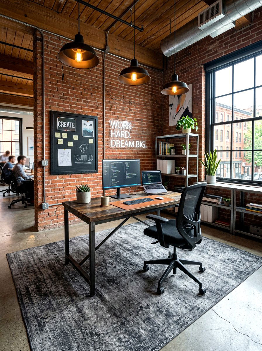 Industrial Style Office Rug - 30 office rug ideas