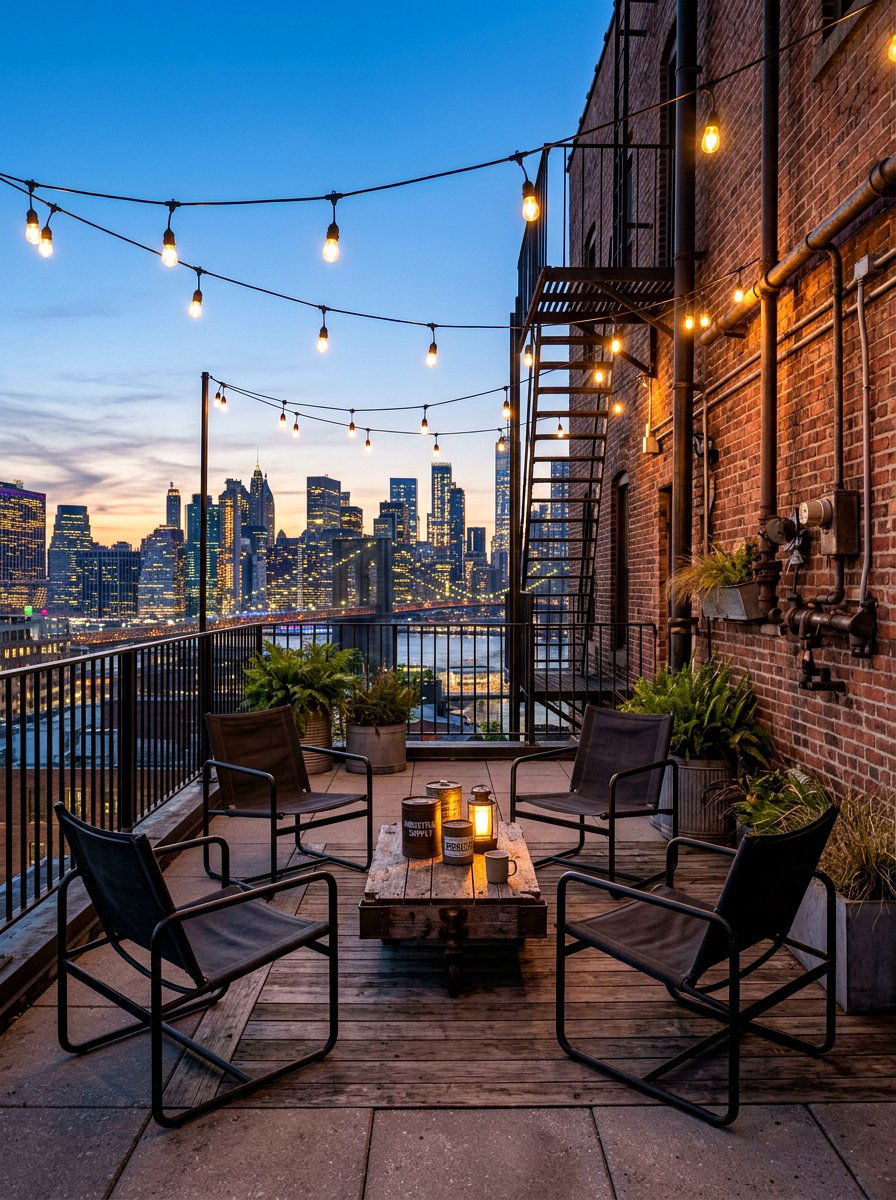 Industrial Style Outdoor Seating - 30 sling chair patio ideas
