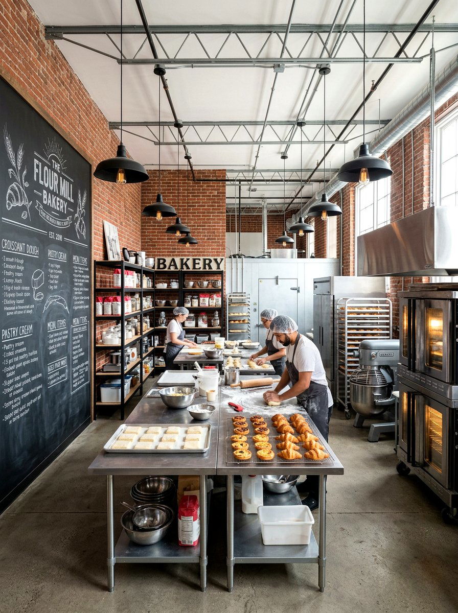 Industrial Style Pastry Kitchen - 30 pastry corner kitchen ideas