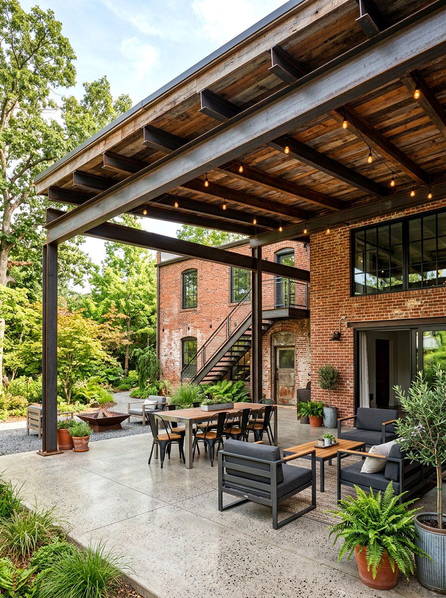 Industrial Style Pavilion - 30 attached pavilion ideas